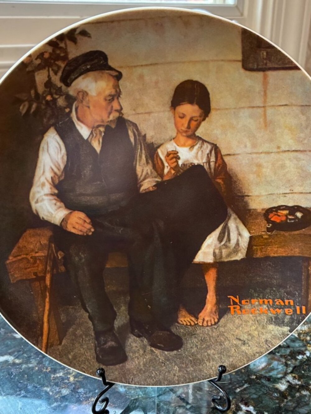 NORMAN ROCKWELL LIGHTHOUSE KEEPER DAUGHTER PLATE COLLECTIBLE PLATE #4886